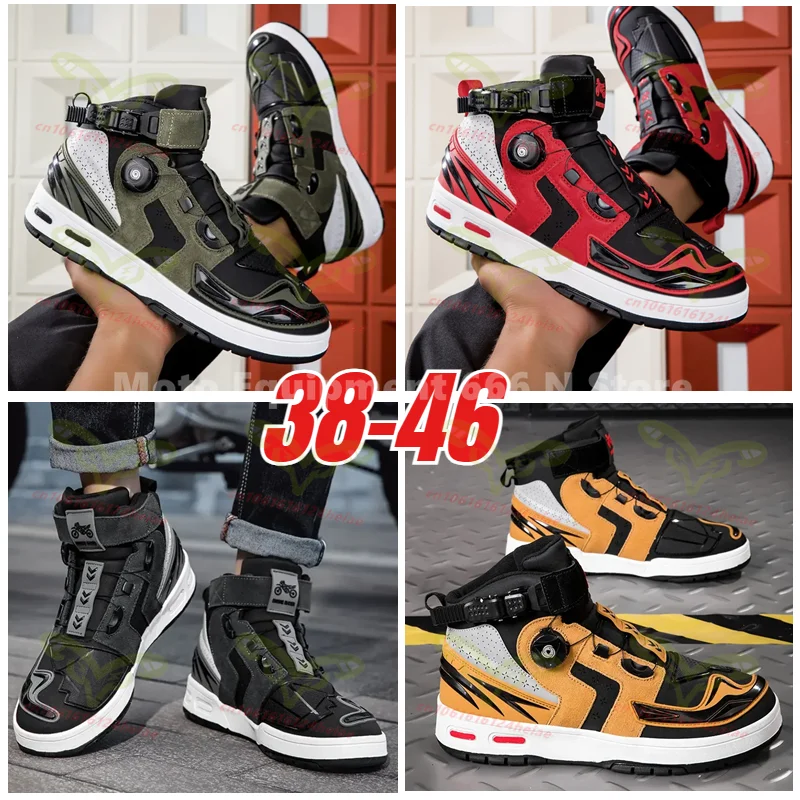 

Motorcycle Shoes Lightweight Breathable Anti-Slip Motorbike Shoes Urban Biker Sneakers Casual Riding Shoes for Men Women