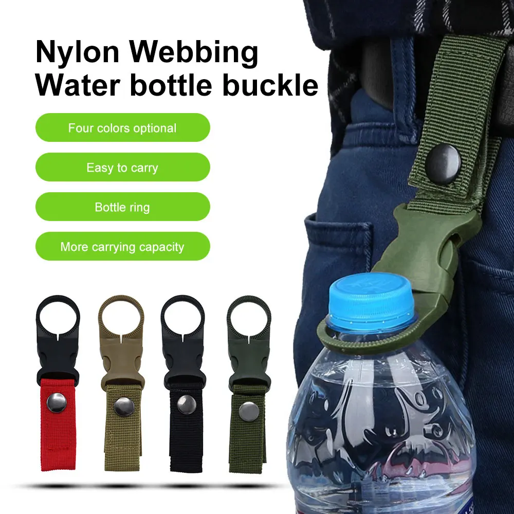 Webbing Backpack Buckle Carabiners Attach Quick Draw Water Bottle Hanger Holder Outdoor Camping Hiking Climbing Accessories