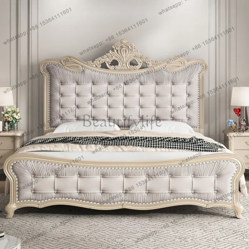 

Современный роскошный каркас двуспальной кровати, деревянный европейский King Size, эстетический каркас кровати, роскошная мебель для спальни Letto Matrimoniale