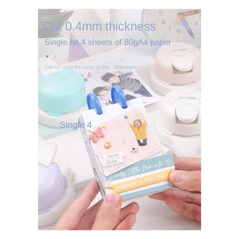 KW-TRIO 4 اتجاهات ركن مستدير، 4 مم، 7 مم، 10 مم 4 في 1 قاطعة زاوية لصنع البطاقات، صفائح، بطاقات #3