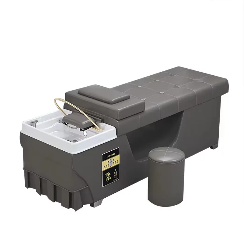 

Профессиональная массажная кровать для мытья волос с керамической раковиной и функцией гидротерапии для салонов красоты