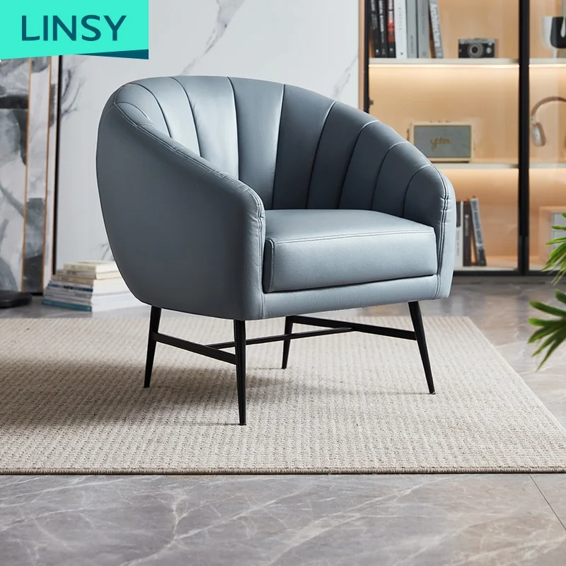 Linsy-sofá de oficina de estilo europeo, sillón moderno, muebles de sala de estar, sillas, Tbs010