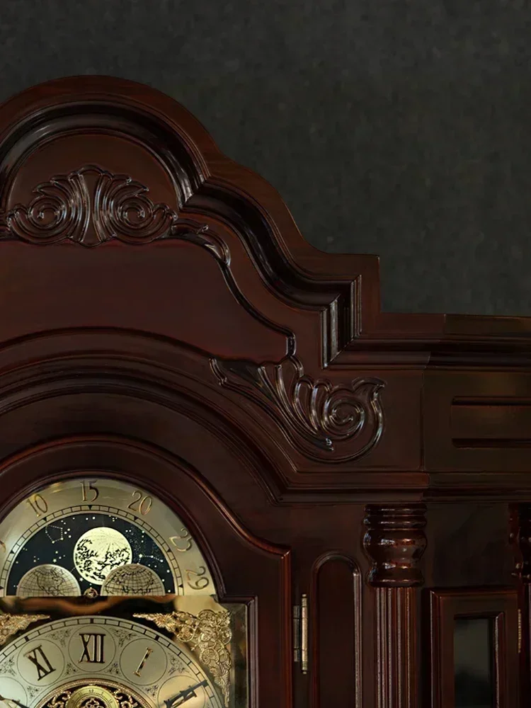 Piso mecânico sala de estar casa villa relógio chinês retro o avô pêndulo