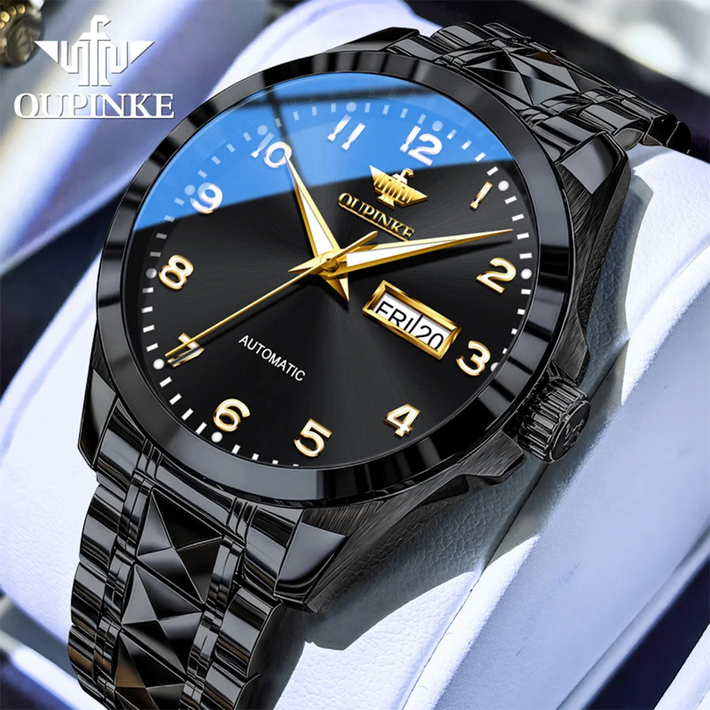 OUPINKE 3323 Top Brand Men's Watches Digital Scale Auto Date Waterproof Luminous Automatic Mechanical Men's Watch
