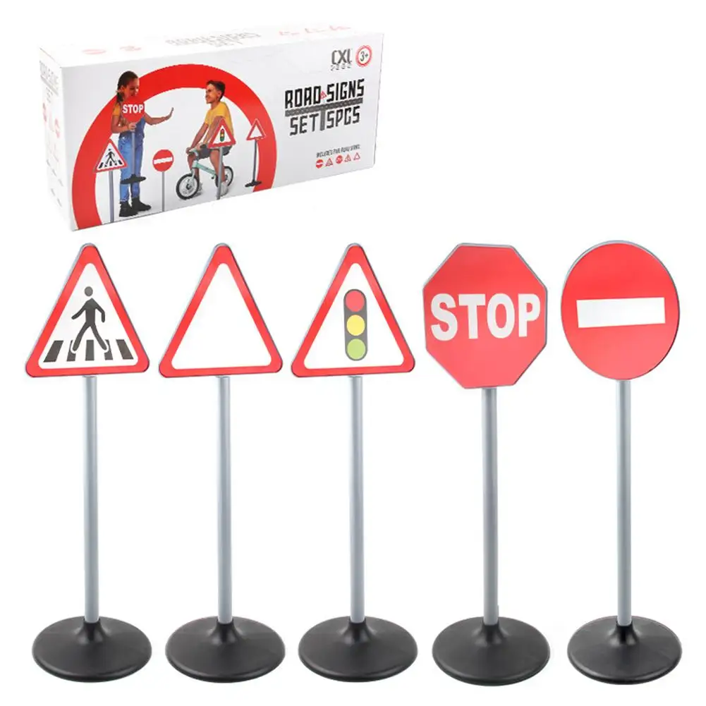 1 Set  Simulation  Traffic  Lights  Toy Traffic Safety Signs Model Scenes Science Education Toys