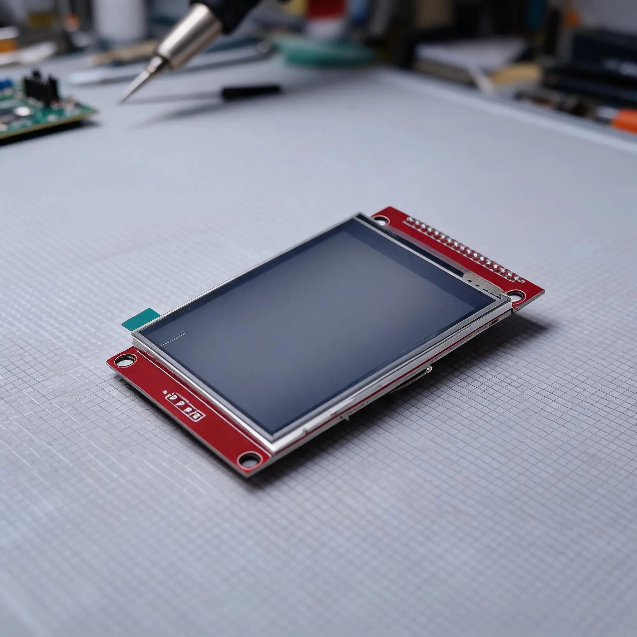 Serial Port Display Red 2.8 Inch TFT LCD 65K Color Depth High Resolution Responsive Touch Minimal IO Connections