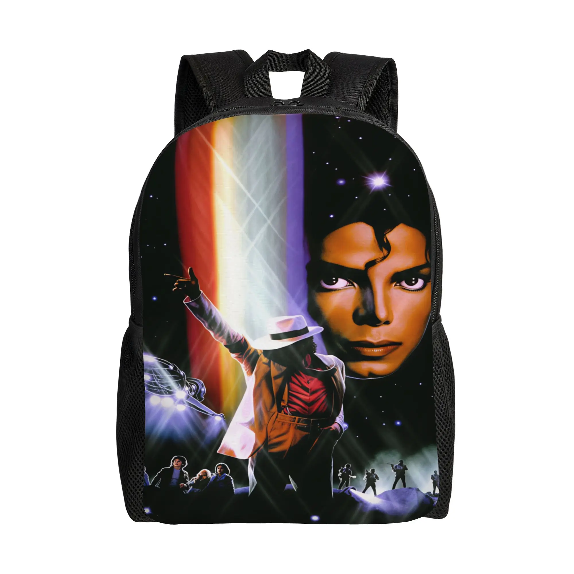 Michael Jackson Backpack Female  Large Backpacks Polyester Aesthetic School Bags Outdoor Style High Quality Rucksack