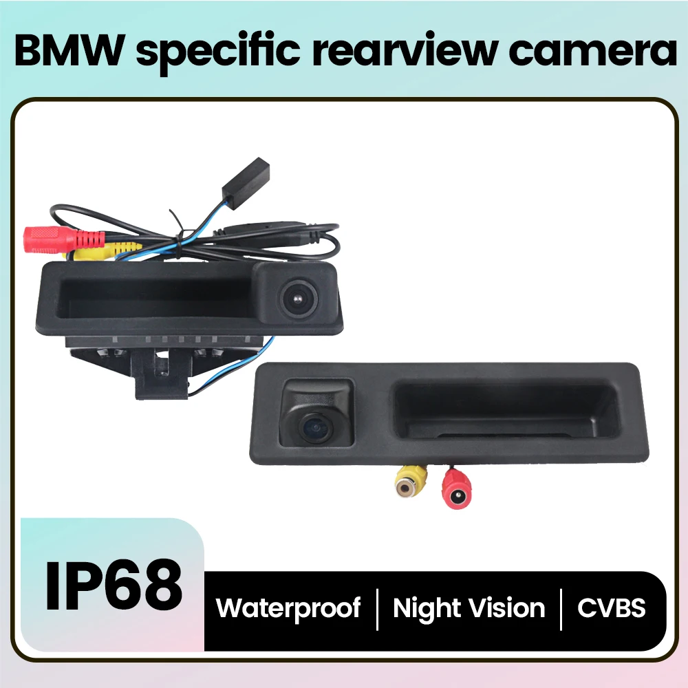 Für BMW 3/5 Serie X5 X6 E60 E70 E90 spezifische rückfahrkamera Wasserdichte Nachtsicht Auto Stamm Heckklappe Griff Reverse Kamera