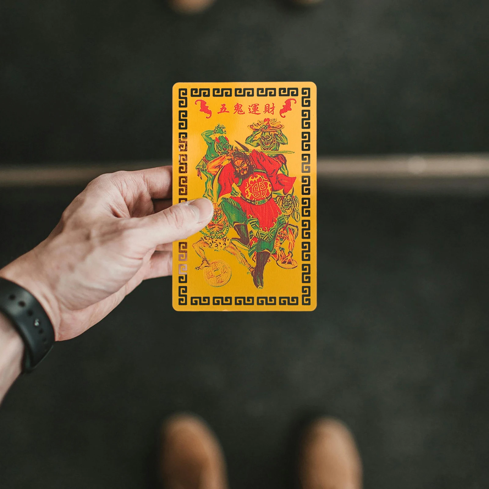 Feng Shui Reichtumskarten Aluminium-Magnesium-Legierung Buddha Charms Viel Glück Schutz Tai Karte Metall Glück Amulett Chinesisch Feng