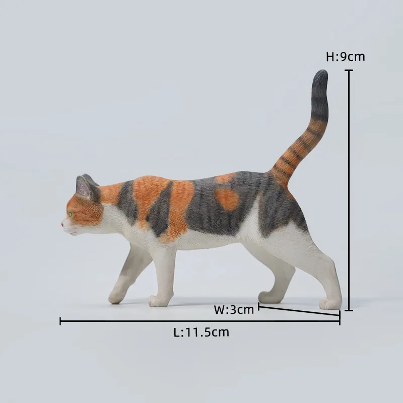 1/6 Scale Resin Felis Catus Animal Model Simulation Cute Cat Toys Small Prop for 12