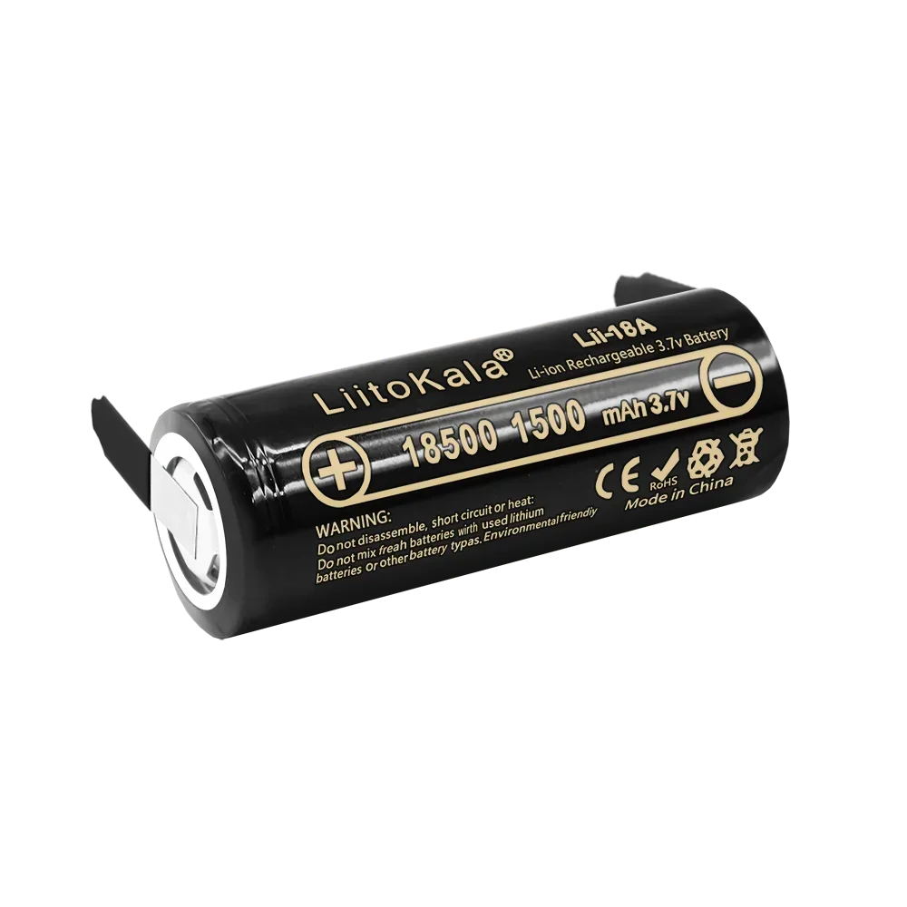 1-40 шт. LiitoKala 18A-N 18500 1500 мАч 3,7 В литий-ионный аккумулятор Recarregavel для фонарика + никель «сделай сам»