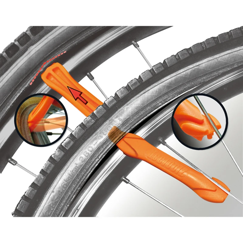 IceToolz 64P3 POM Tire Levers/Bike Bicycle V-Shape Tool Set-Orange/3pcs Bicycle Tyre Repair Tools