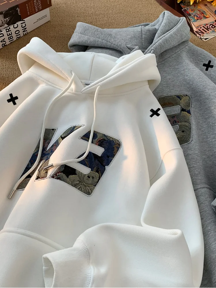 

Мужская толстовка Heavyweight Hoodie для весны и осени в американском стиле, свободного кроя, повседневная, спортивная, из хлопка и полиэстера, для молодежи.