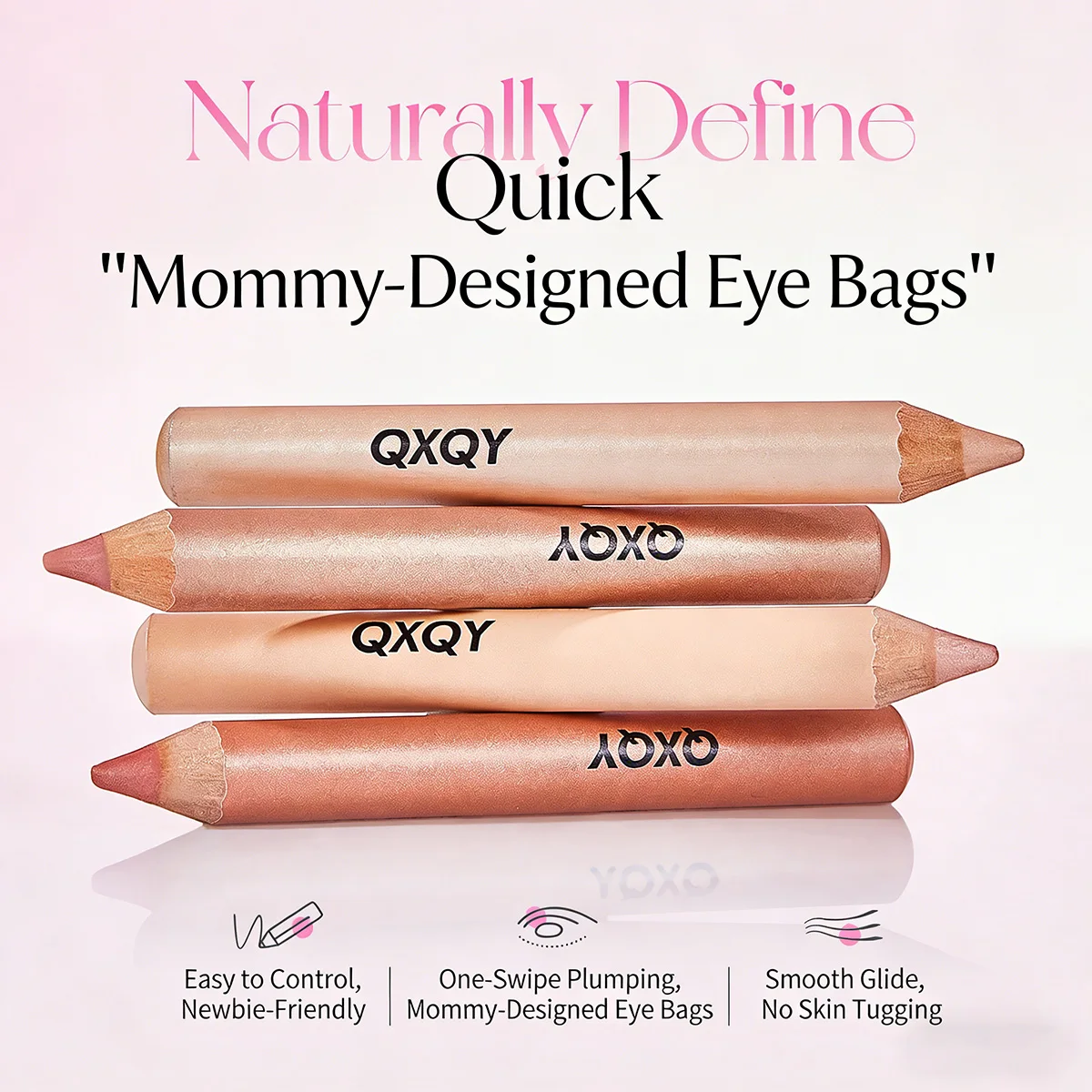 QXQY 3D Under-Eye Highlighter Pen Waterproof Smudge Resistant Long-Lasting Multi-Use Eye Liner Brightening view 5