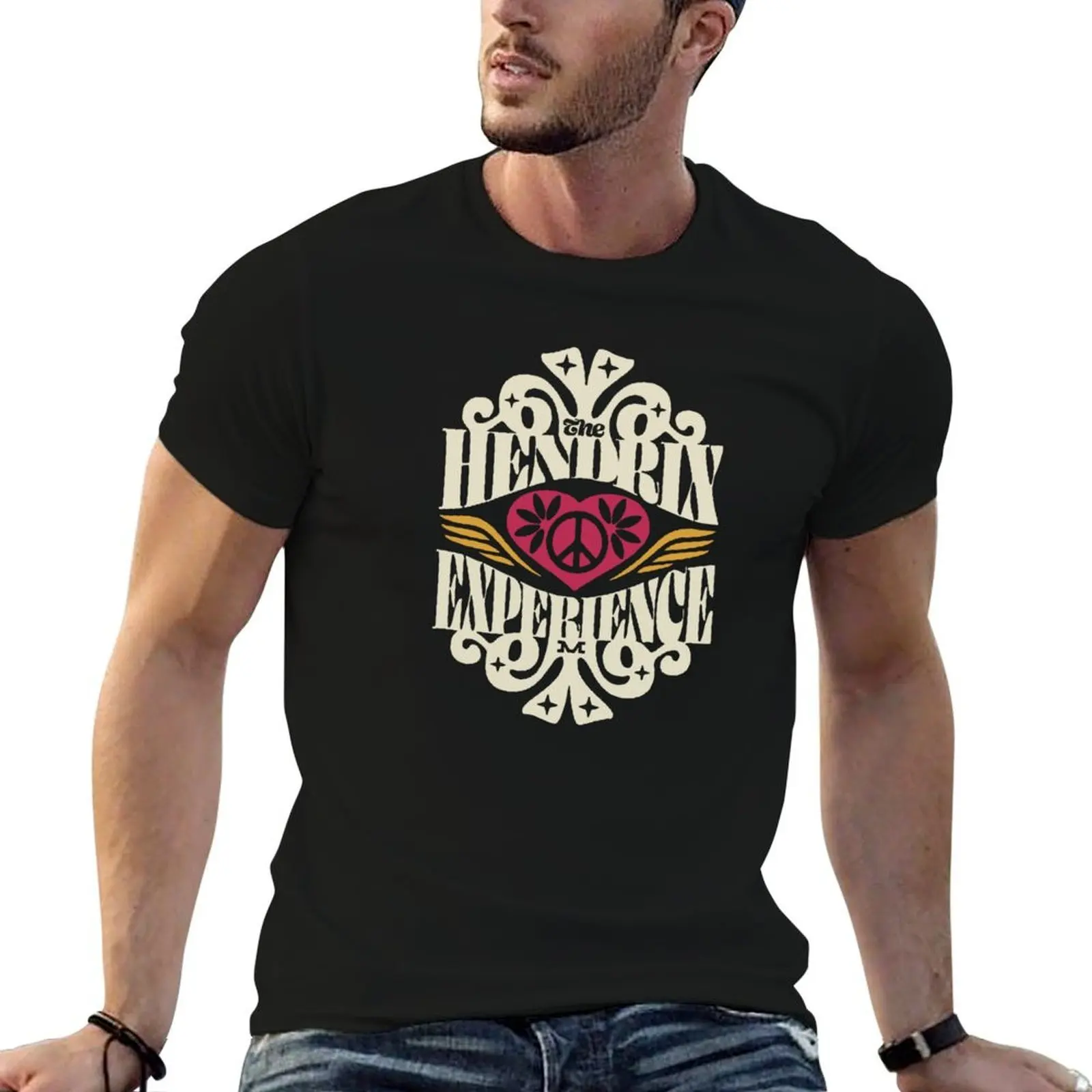 

Jimi Hndrx Top Series 12 T-Shirt men t shirt cotton 100% t shirts for man pack white T-Shirt