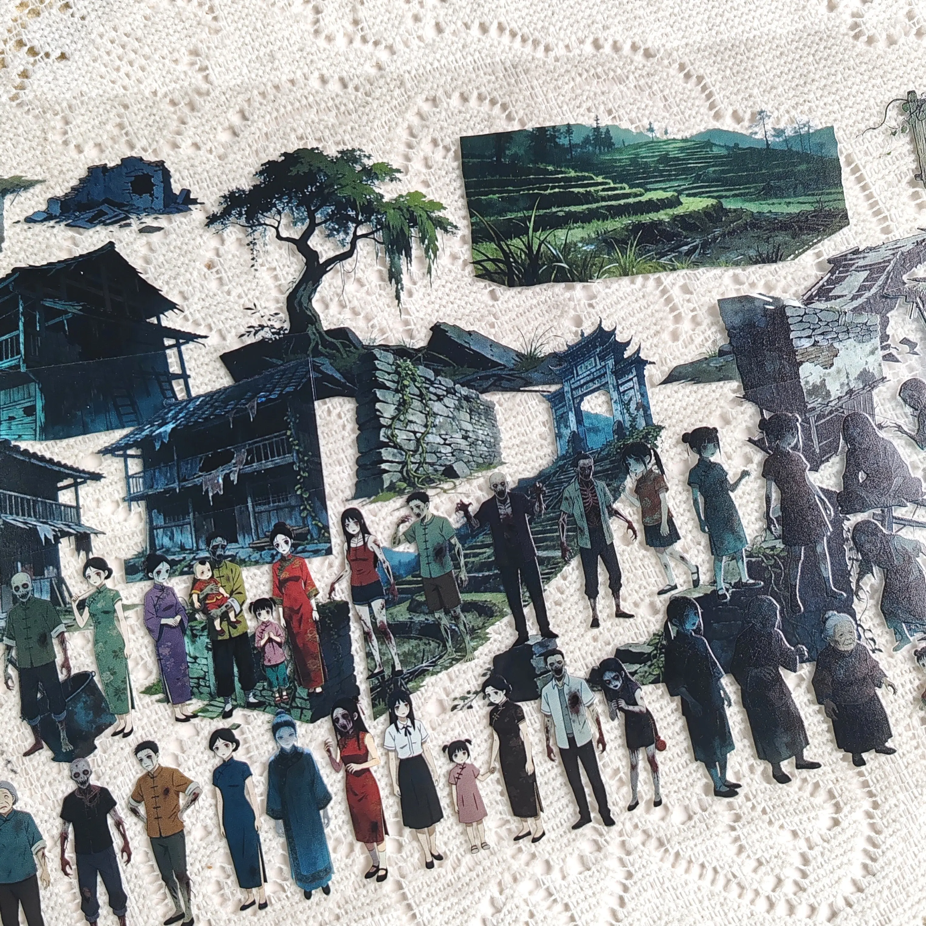 fita-washi-decorativa-com-personagem-de-aldeao-de-terror-chines-sombrio-para-diario-colagem-diy-scrapbooking-e-planner