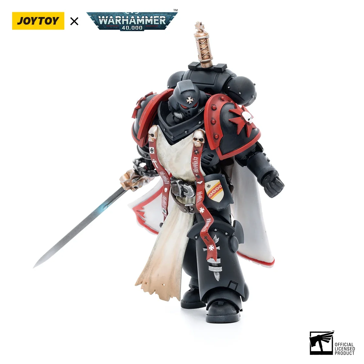 Joytoy Warhammer 40K โมเดลทหาร, หุ่นดาบนักรบยุคแรก1/18สีดำของขวัญ