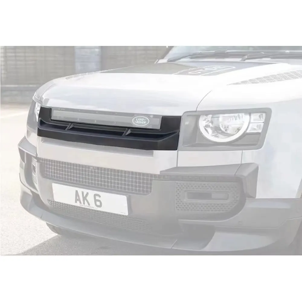 Glossy black Car Front Grille Decorative Frame Mid-Grid Decorative Strip Cover for Land Rover Defender 2020-2024