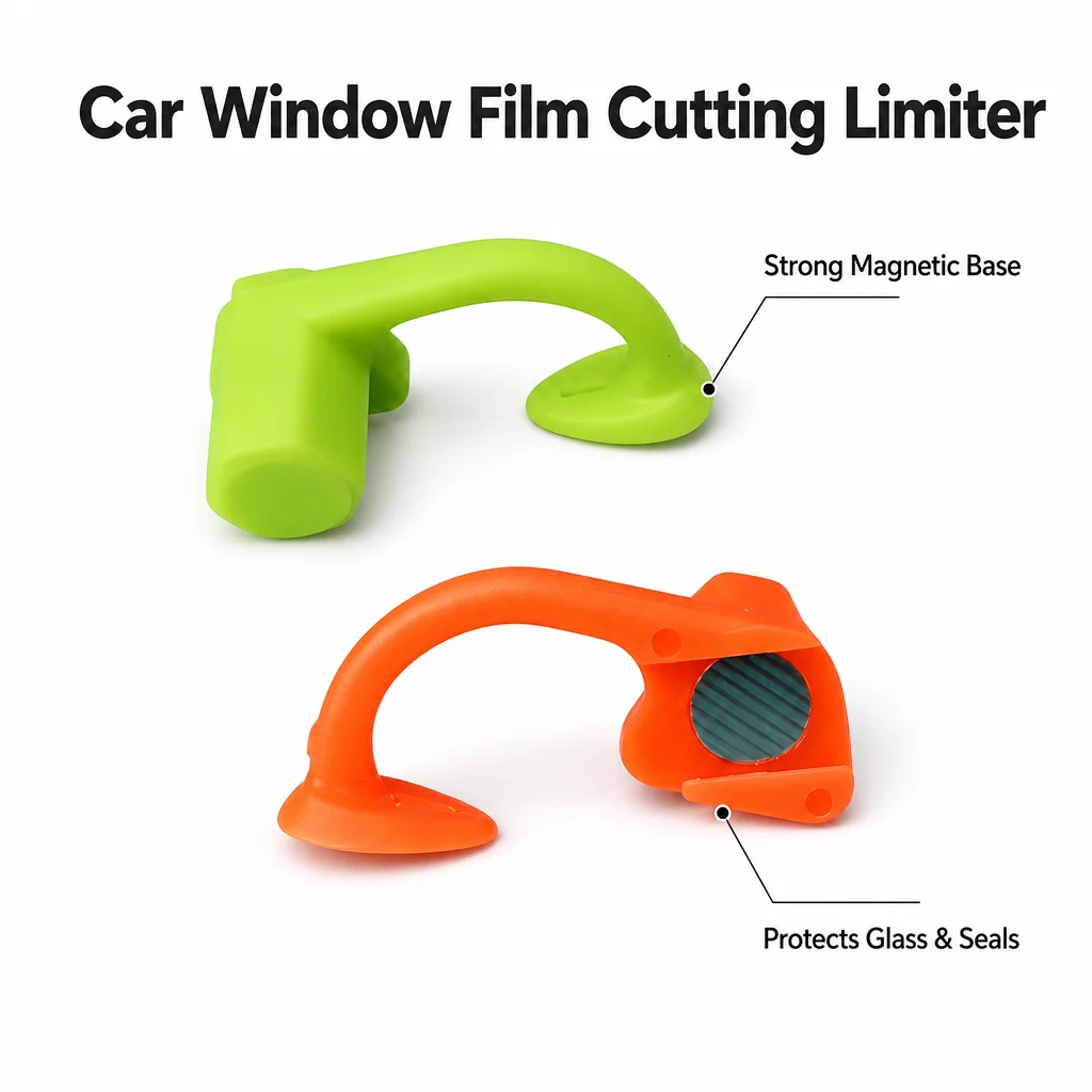 Car Utility Knife Solar Film Cutter Tool Secure Magnetic Fixation Anti Scratch Blade Guard Slot Design for Professional Cutting view 3