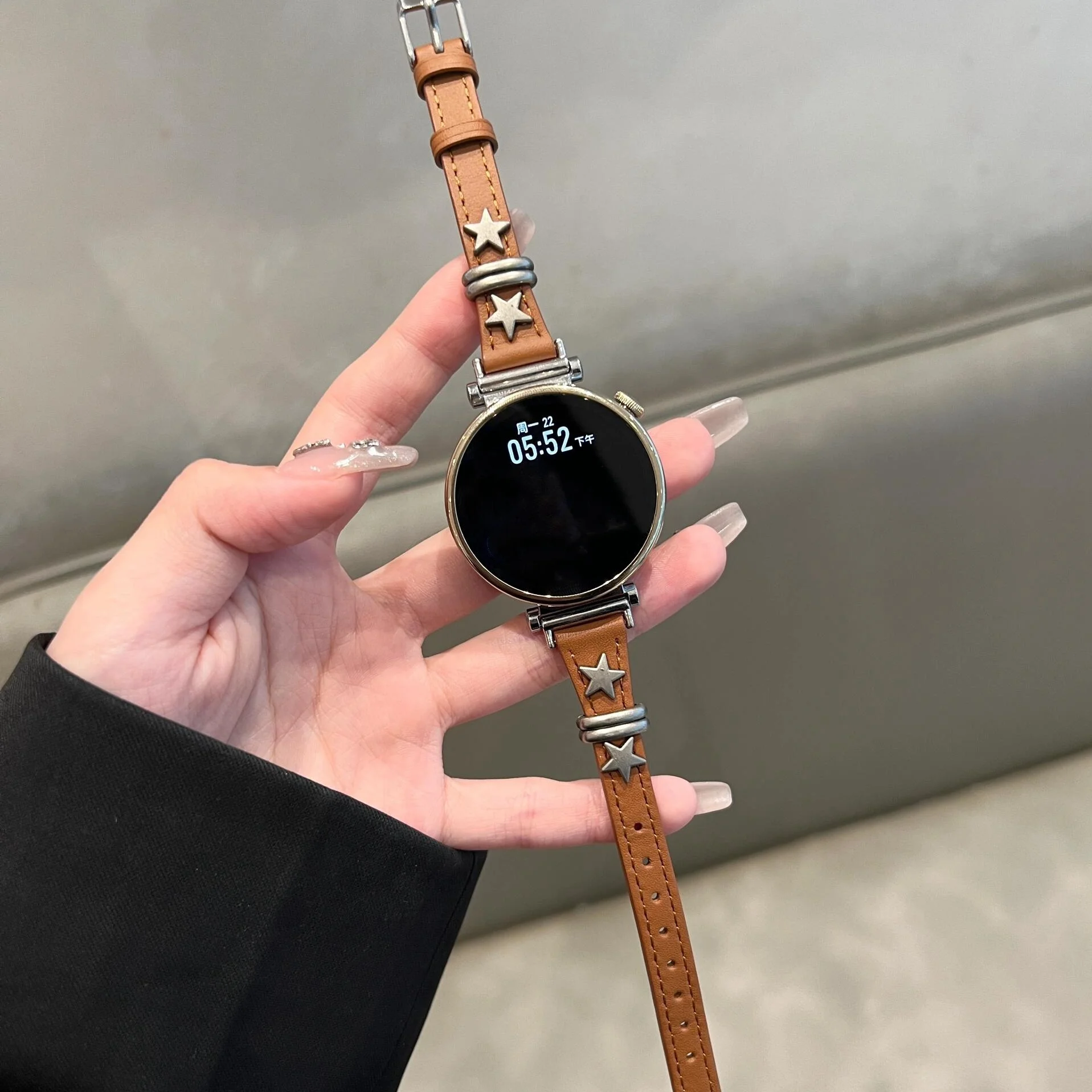 20 مللي متر 22 مللي متر 18 مللي متر حلقة جلدية لساعة سامسونج الفرقة لهواوي GT6 حزام Ultimate Honor Magic2 46 مللي متر GT3 النساء