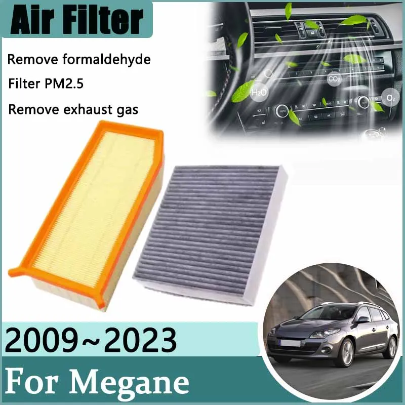 1.2T Conditioner Filter For Renault Megane 3 4 III IV 2009~2023 2022 2021 Activated Carbon Engine Air Filter Grid Car Acessories