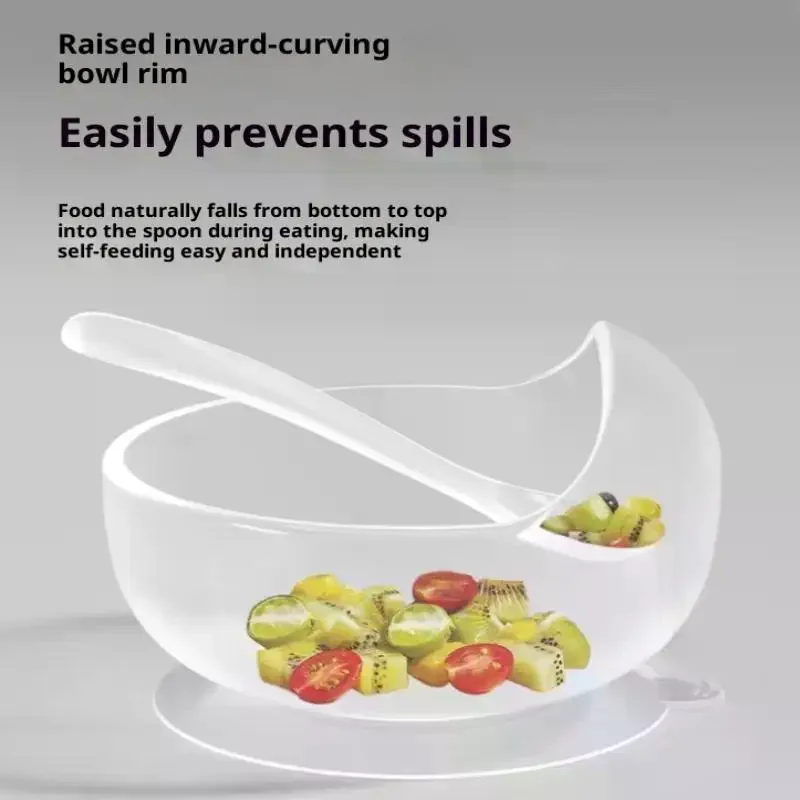 

2PC Silicone Sucker Bowl Feeding Tableware For Infant And Young Training Learning To Eat Bowls And Baby Supplementary Food Bowls