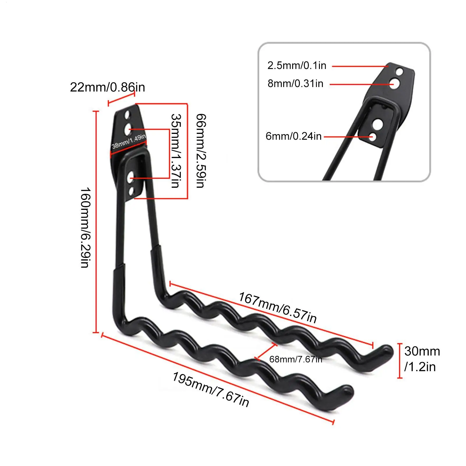 Wall Mounted Racket Rack Metal Hanging Hook Tennis Badminton Racket Holder Vertical Display Holder for Garage Gym Workouts