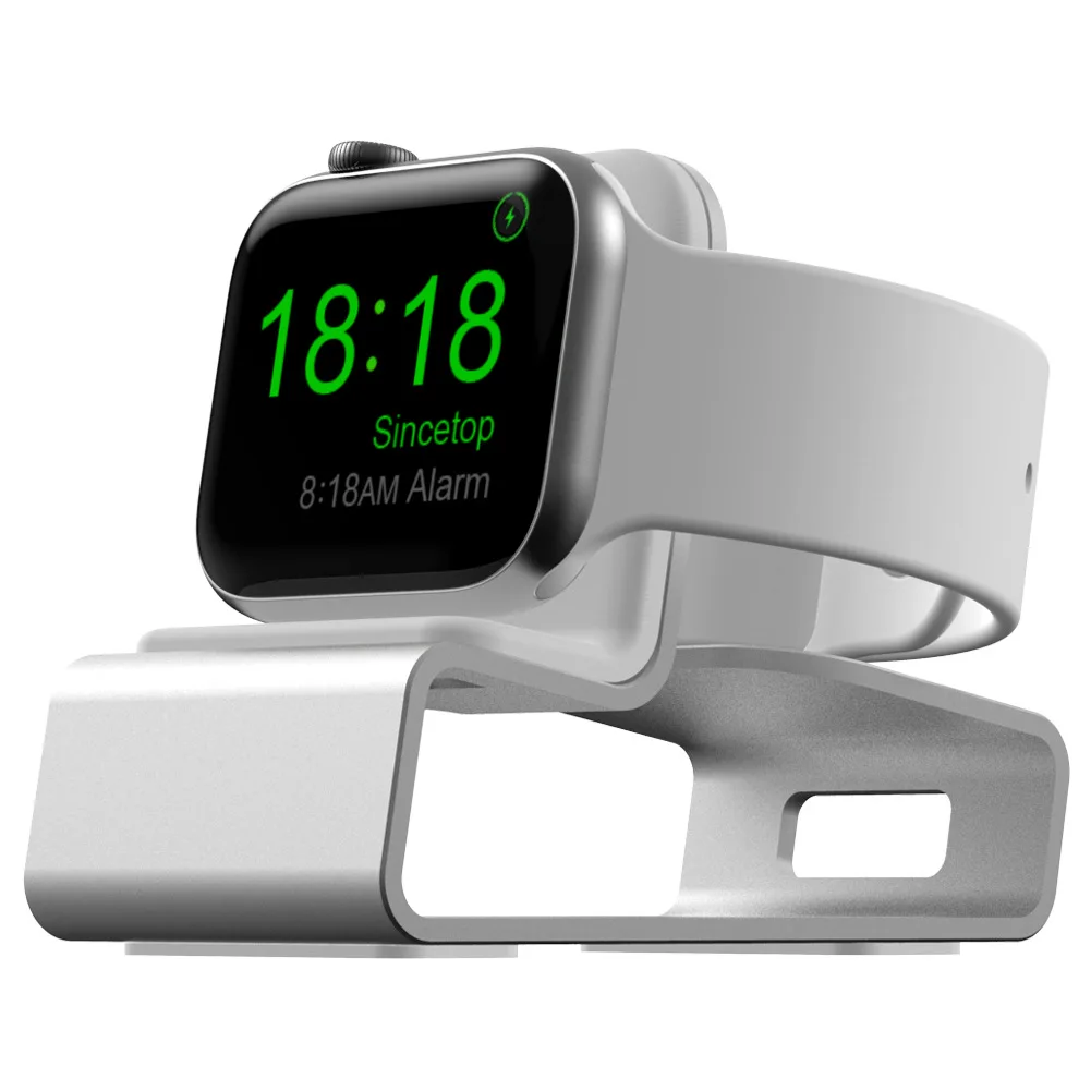 Aluminum Charger Stand for Apple Watch Ultra 1 2/9/8/7/6/5/4/3/2/AirPods Dock Station Silicon Desktop Charging Holder Nightstand