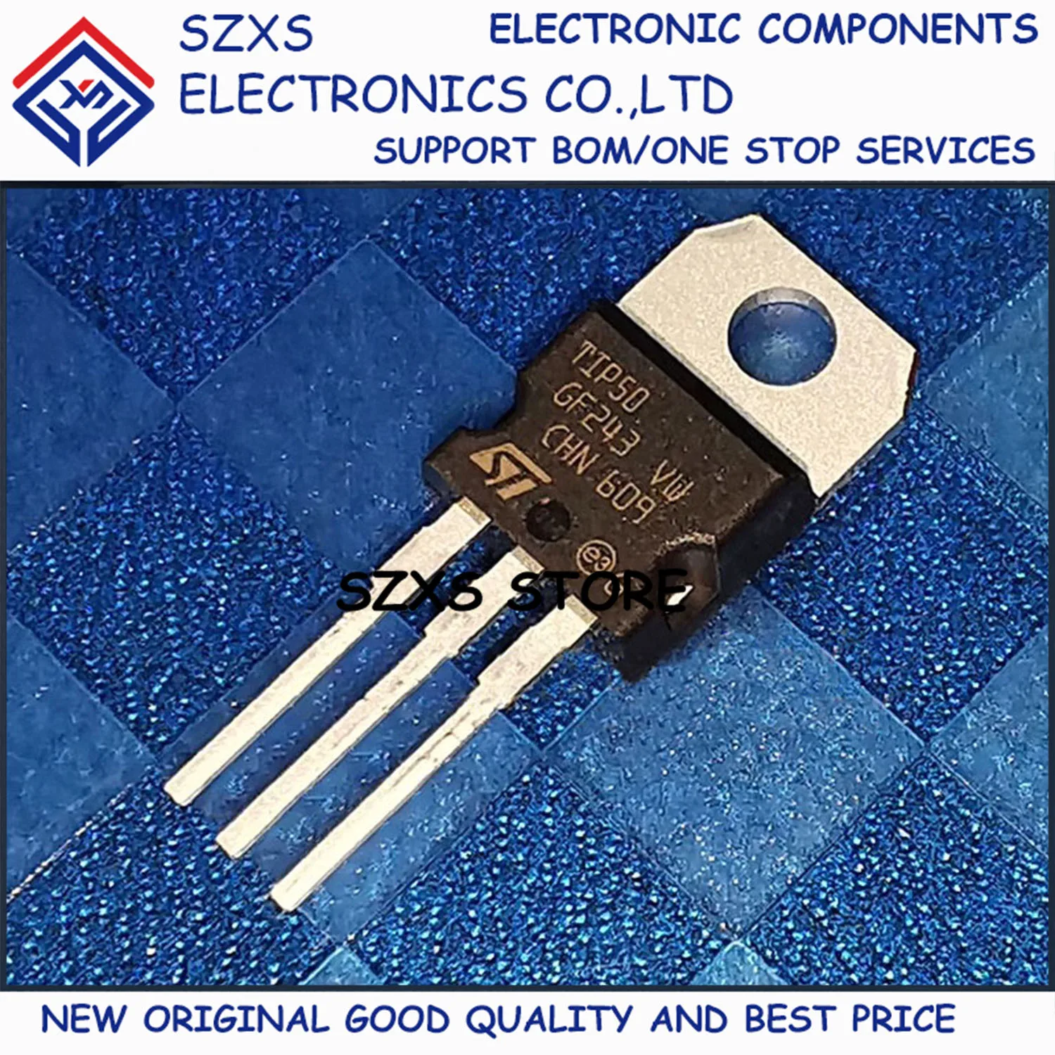 

New Original 10Pcs TIP50 TO-220 400V 1A Power Transistor In Stock Electronic Components Good Quality