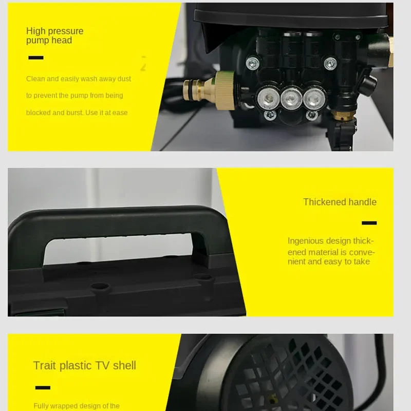 ポータブル高圧洗車機,1800w,7l/分,90〜120bar