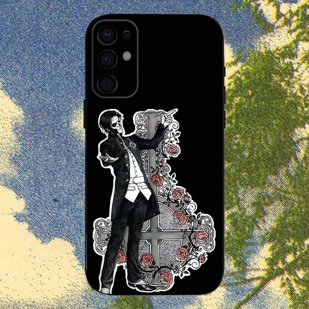 حافظة هاتف Band G-Ghost Papa IV لهاتف سامسونج S 25,24,23,22,30,21,10,9,Ultra,Plus,Lite,FE,4,5G حافظة ناعمة سوداء