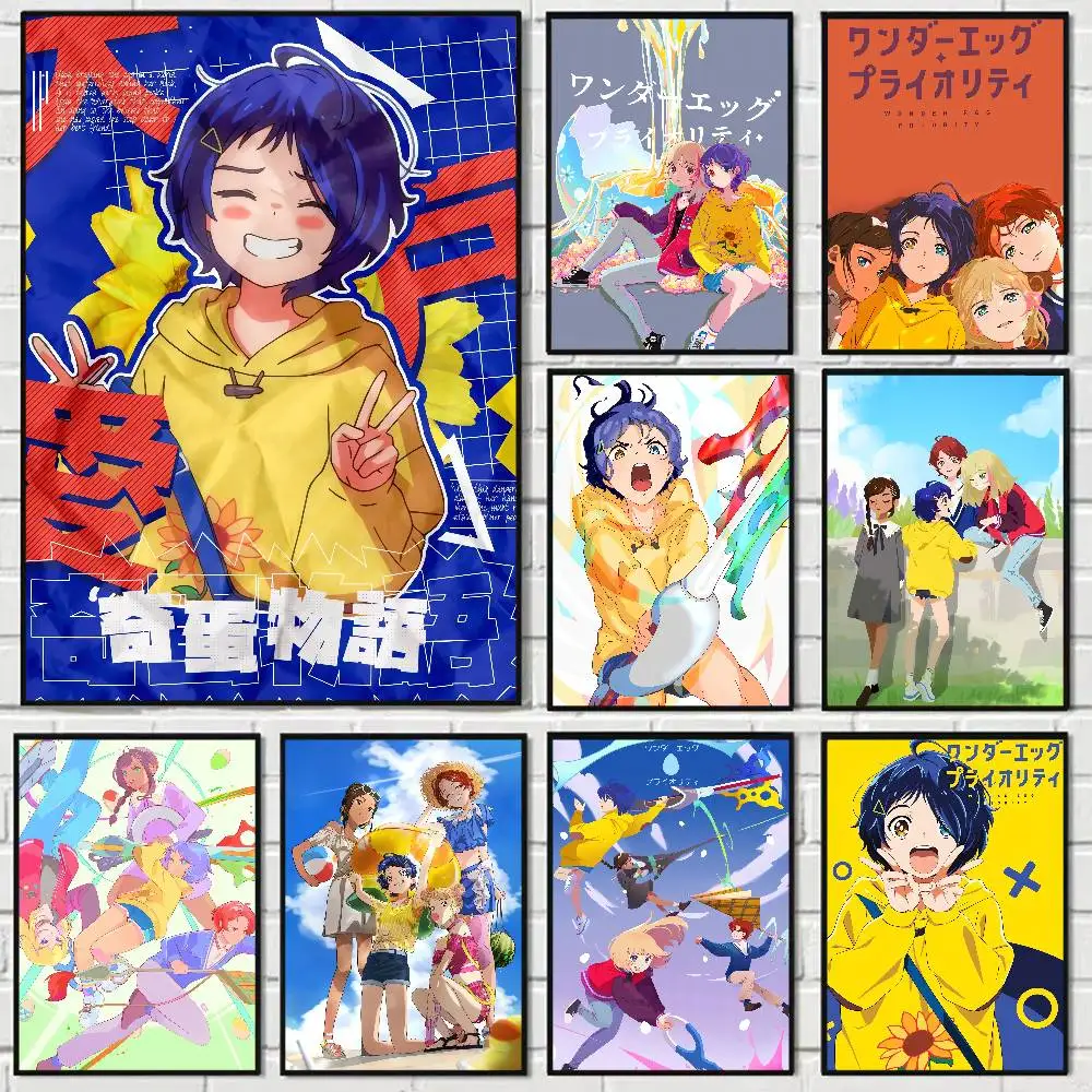 Anime Wonder Egg Priority Cartoon Anime Poster Watercolor Art Kids Room Decoration Wall Hanging Painting Kids Gift