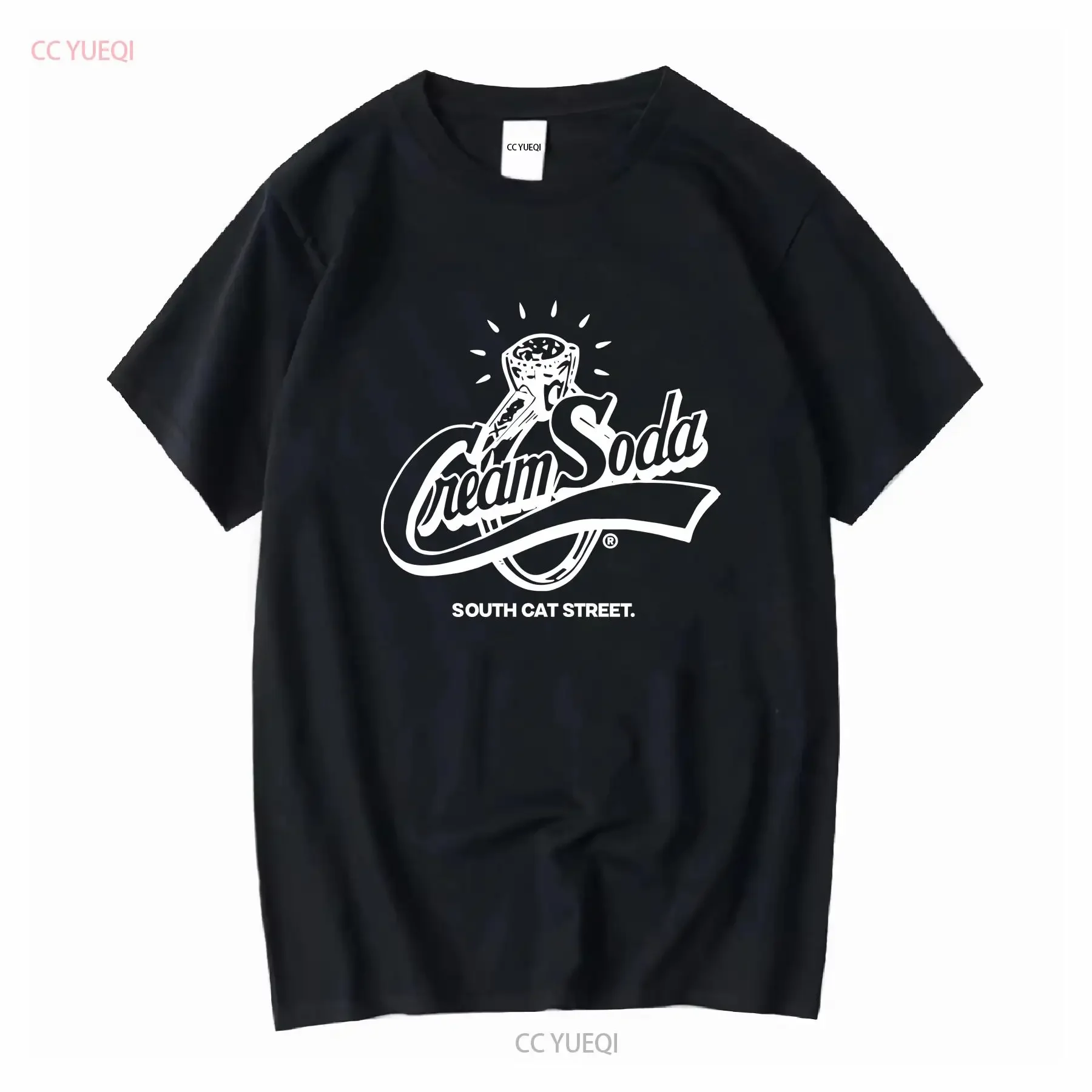 Camiseta de marca japonesa CREAM SODA JAPAN Cat Street, manga larga o corta, vintage, gráfico lavado, informal, elegante