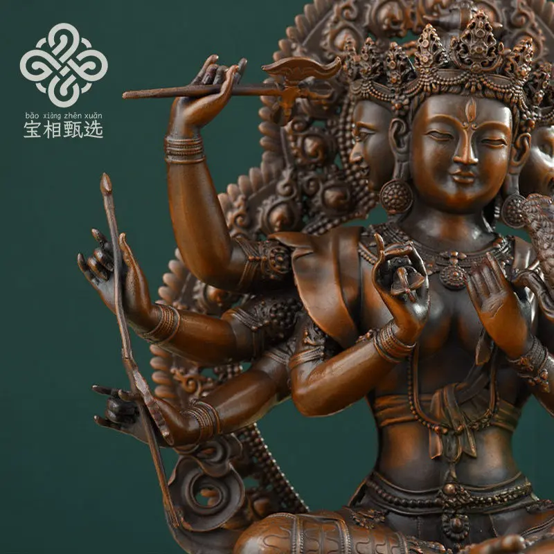 Moriten Bodhisattva pure copper gilt Buddha statue purple copper treasure selection t1 Tibetan Tantra Buddhist Hall