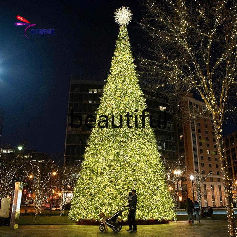

Christmas tree luminous large outdoor simulation scene layout shopping mall Christmas decoration