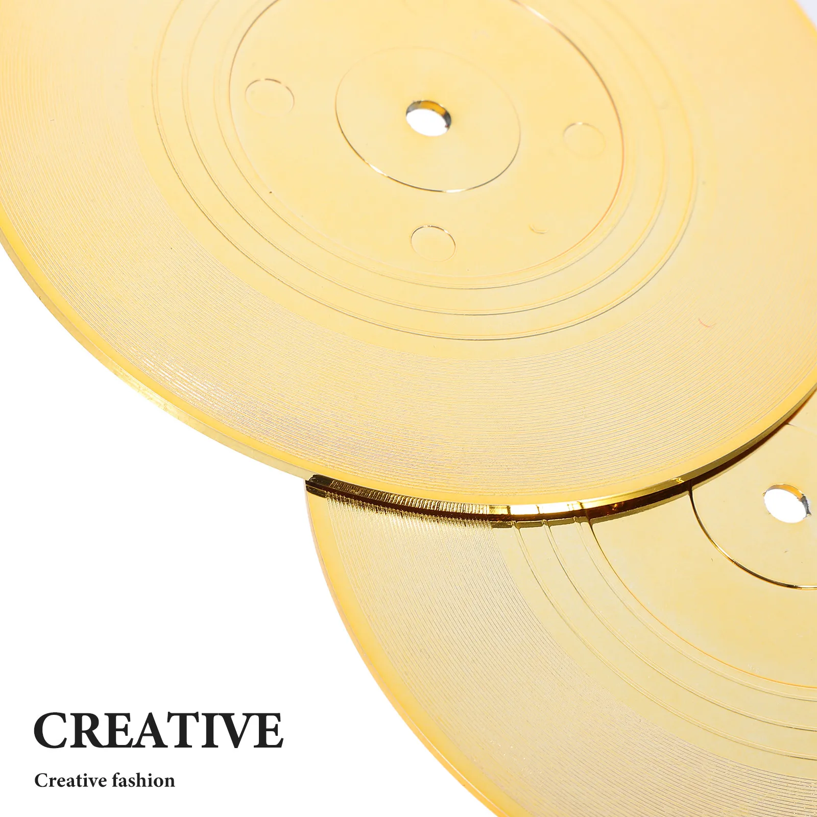2Pcs Vinyl Record Coasters Retro Disc Drink Mats Heat Resistant Waterproof Nonslip Table Mats for Coffee Mug Kitchen Desk Home
