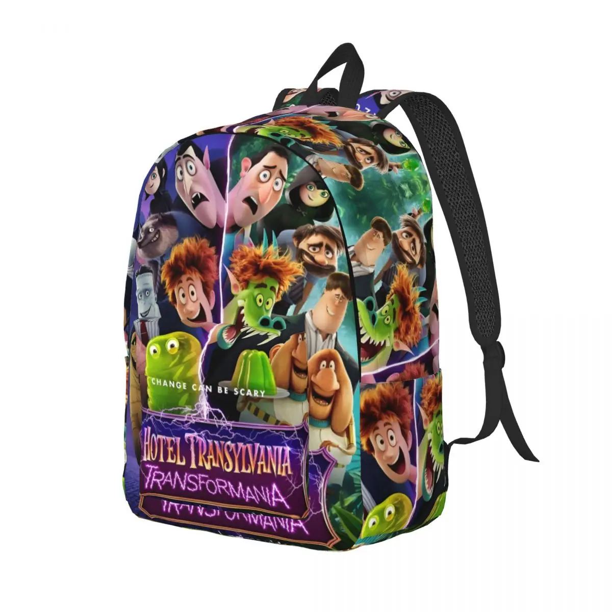 Hotel Transylvania 4 Transformania Printed Lightweight Casual Schoolbag For School, Outdoor, Shopping, Office