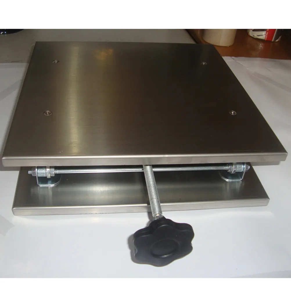 Stainless Steel Lift Stand Mini Deck Silver Scientific Scissor Lift Platform Wide Base Stable Garage Shop Repair Jack