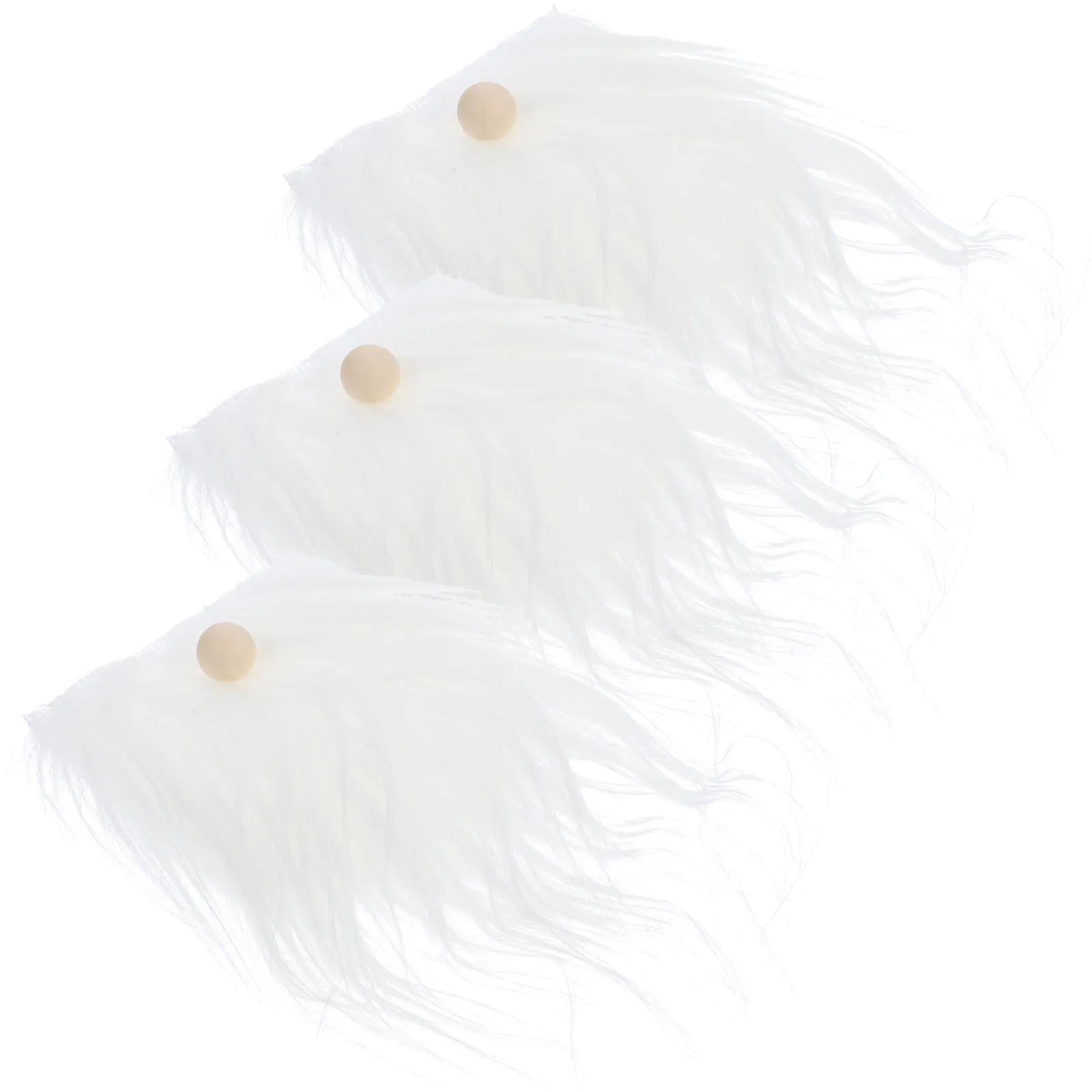 

Gnome Beard Decoration DIY Craft Supplies Pre-cut Faux Dwarf Beards for Christmas Party Wedding Birthday Wooden Balls Gnome