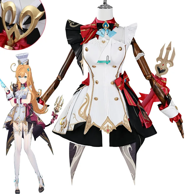 

Game Genshin Impact Escoffier Official Cosplay Costume Accessories Prop Uniform Anime Game For Women Anime Role Play Outfit