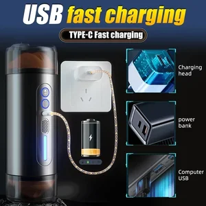 Mainan Masturbasi Pria Cangkir Masturbasi Otomatis untuk Pria Tenggorokan Dalam Vagina Oral Realistis Pemanasan Blowjob Mesin Seks Bergetar 10 penjualan terbaik mainan seks mulut - №