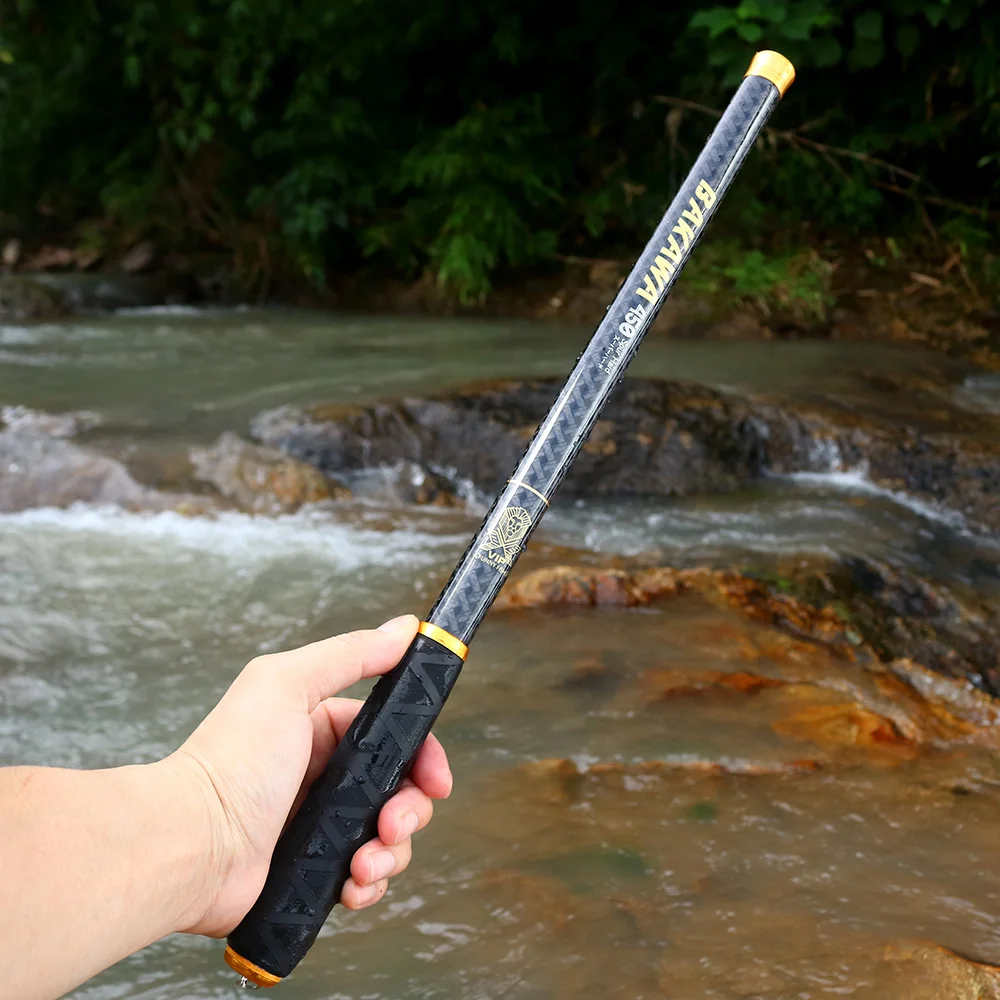 JOSBY Telescopic Fishing Rod Carbon Fiber Fiber Ultralight 2.7M/3.6M/4.5M/5.4M/6.3M/7.2M Stream Feeder Pole Freshwater Tackle