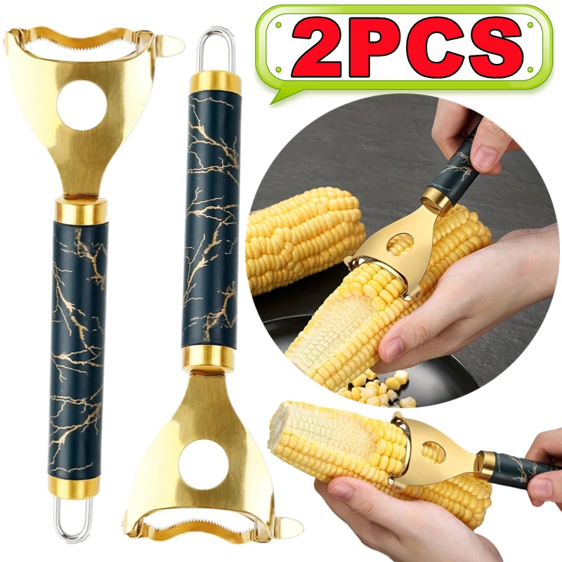 Newest 2/1PC Stainless Steel Corn Planer Ergonomic Handle Corn Peeler Peel Separate & Enjoy Fresh Corn with Minimal Effort Tools