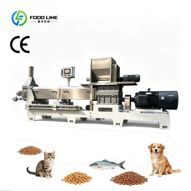 Customized Double Screw Extruder Turnkey Small Scale CE Laboratory Manufacturer 2026 New Dog Pet Food Puffing Extrusion Machine