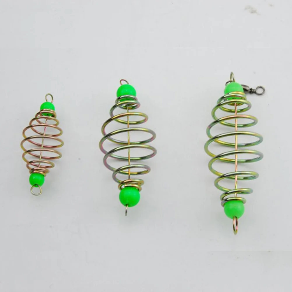 

20 Pcs Luminous Bead Spring Bait Fishing Tool Cage Feeder Carp Holder Hanger for Tackle