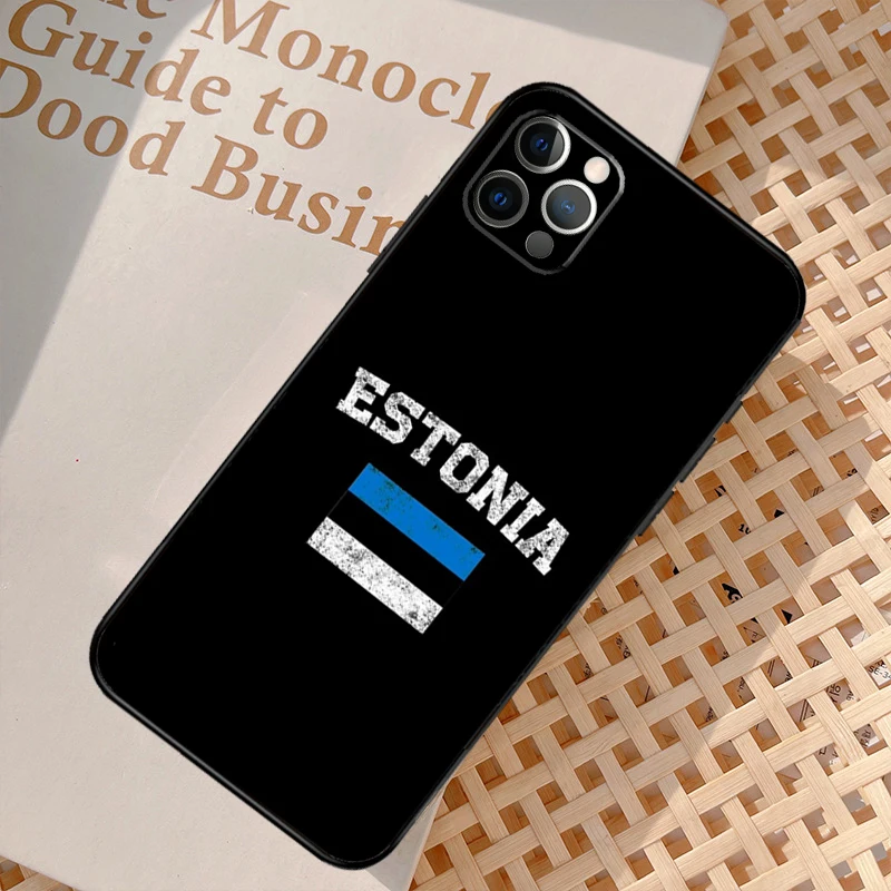 Estonia Flag Case For iPhone 12 11 13 14 15 Pro Max Mini XR X XS MAX 5S 7 8 Plus SE 2022 SE 2020 Cover