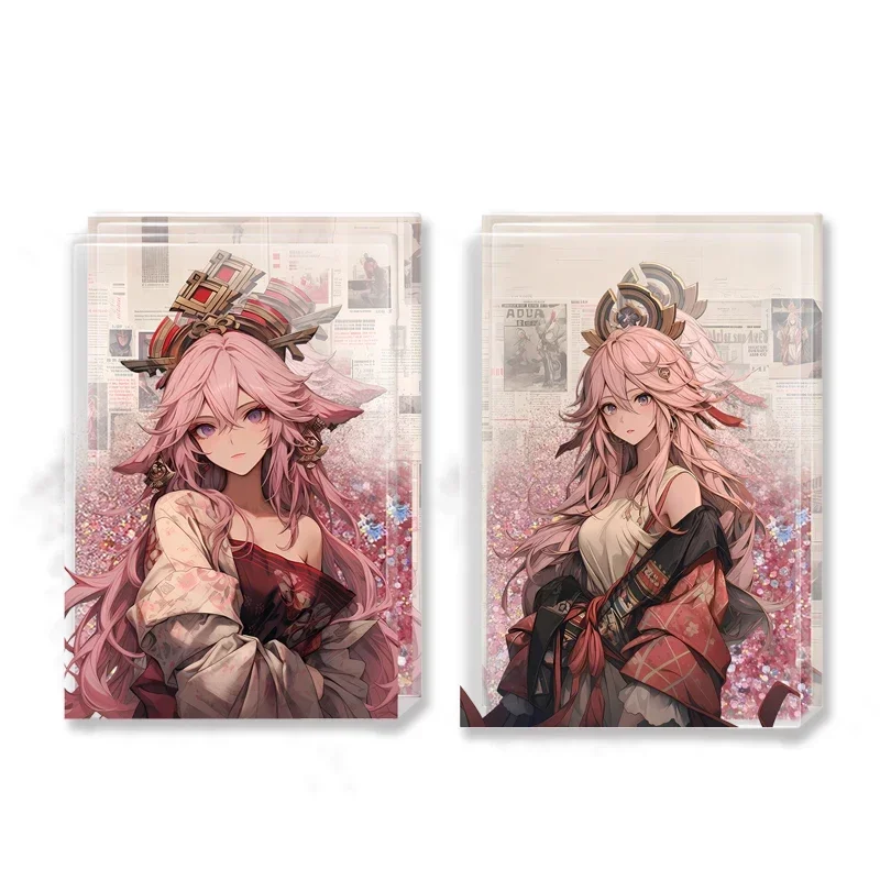 

Anime Genshin Impact Yae Miko Cosplay Desktop Decoration Acrylic Standing sign Quicksand Mahjong Collectible Mascot Xmas Gift