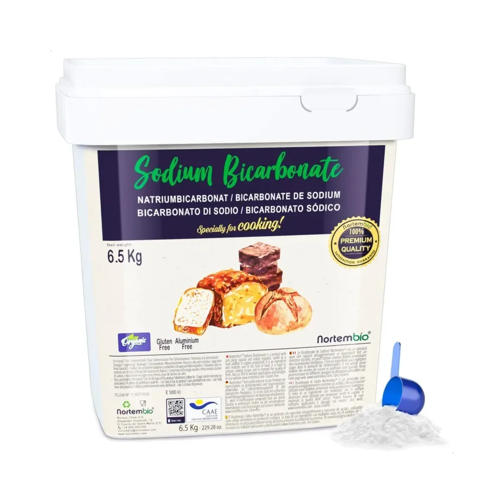 NORTEMBIO Bicarbonato de Sodio Alimenticio 100% Natural 6.5Kg | Apto para Veganos, Celíacos y Vegetarianos | E-Book Incluido