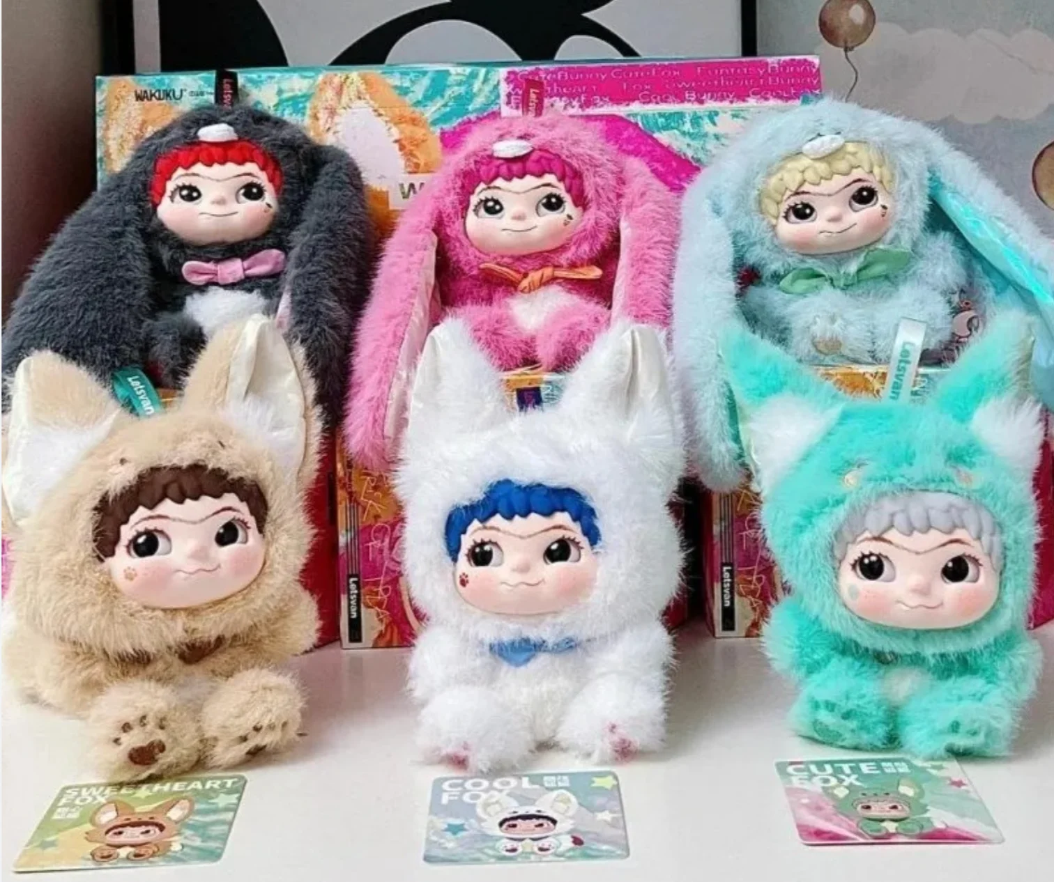 ~Giocattoli per bambini Wakuku e Bubu V1 V2 V3 Borsa cieca Borsa misteriosa Wakuku Portachiavi bambola Regalo di compleanno Action Figure