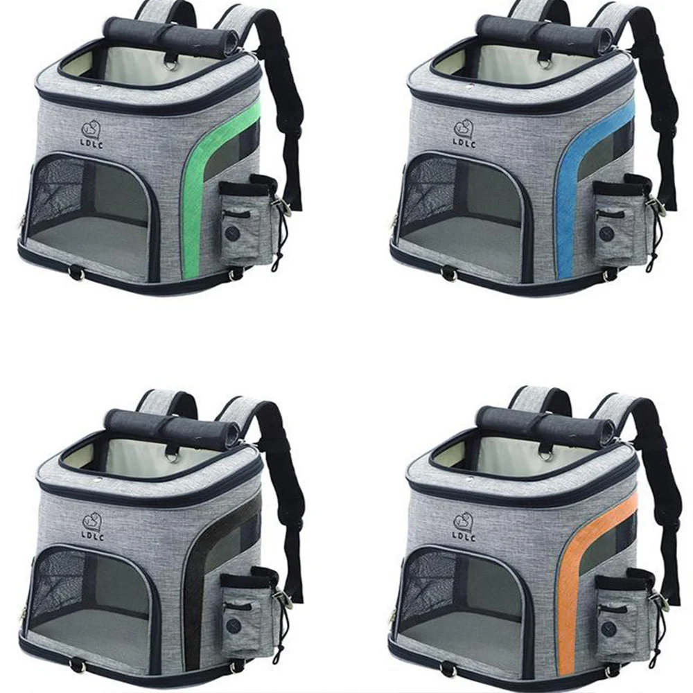 Pet Supplies Out Puppy Backpack Pet Carrier Bag Large Capacity Breathable Portable Cat Backpack Foldable Dog Bag